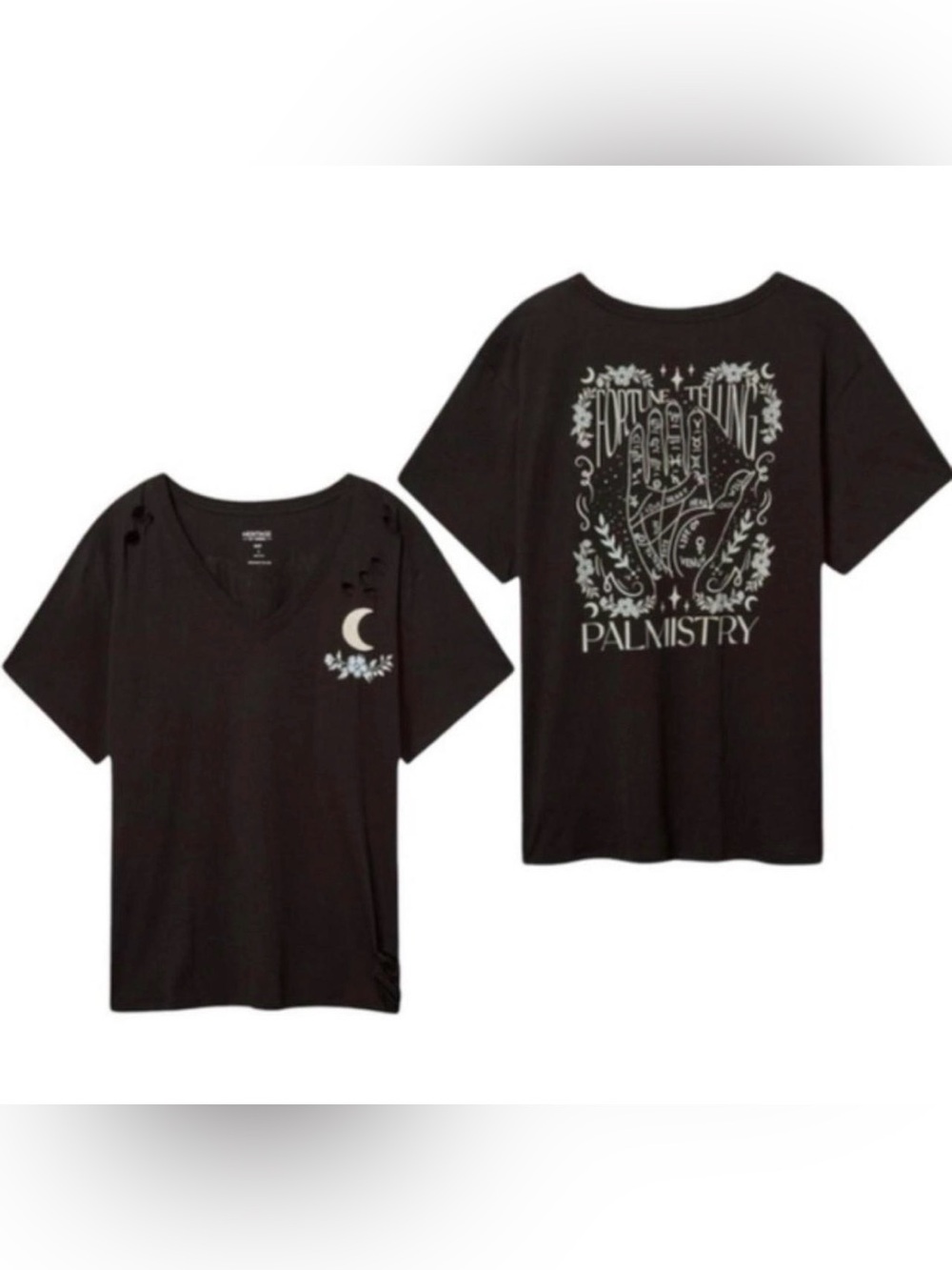 torrid “palmistry” distressed tee